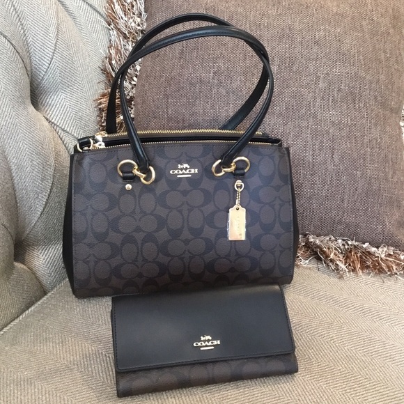 COACH HANDBAG SATCHEL AND WALLET BRAND NEW SET